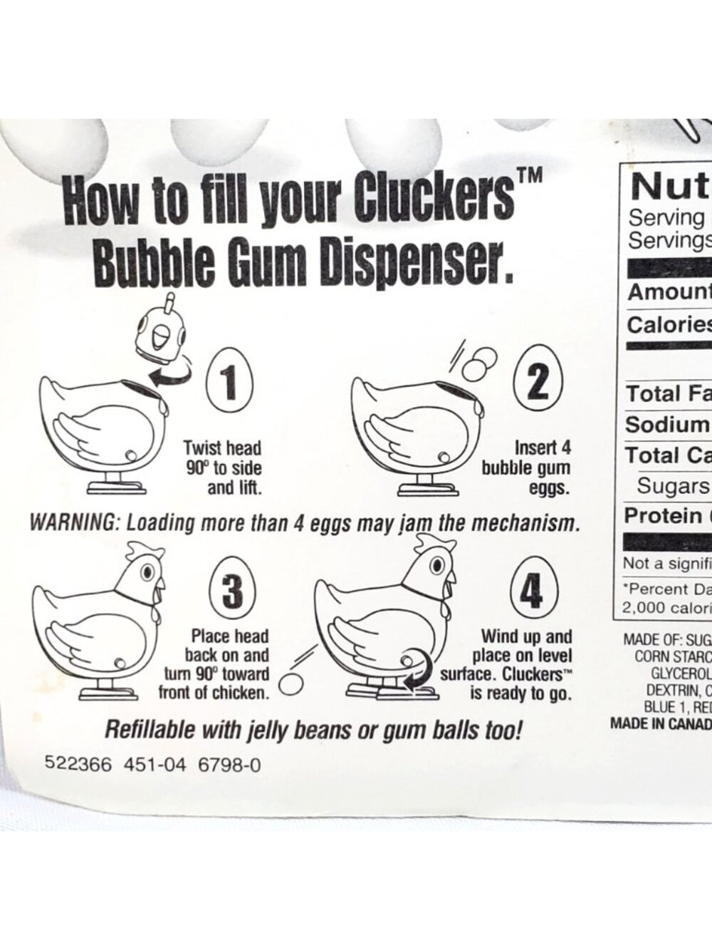 Hubba Bubba Cluckers Wind Up Chicken Bubble Gum Dispenser - Picture 7 of 8